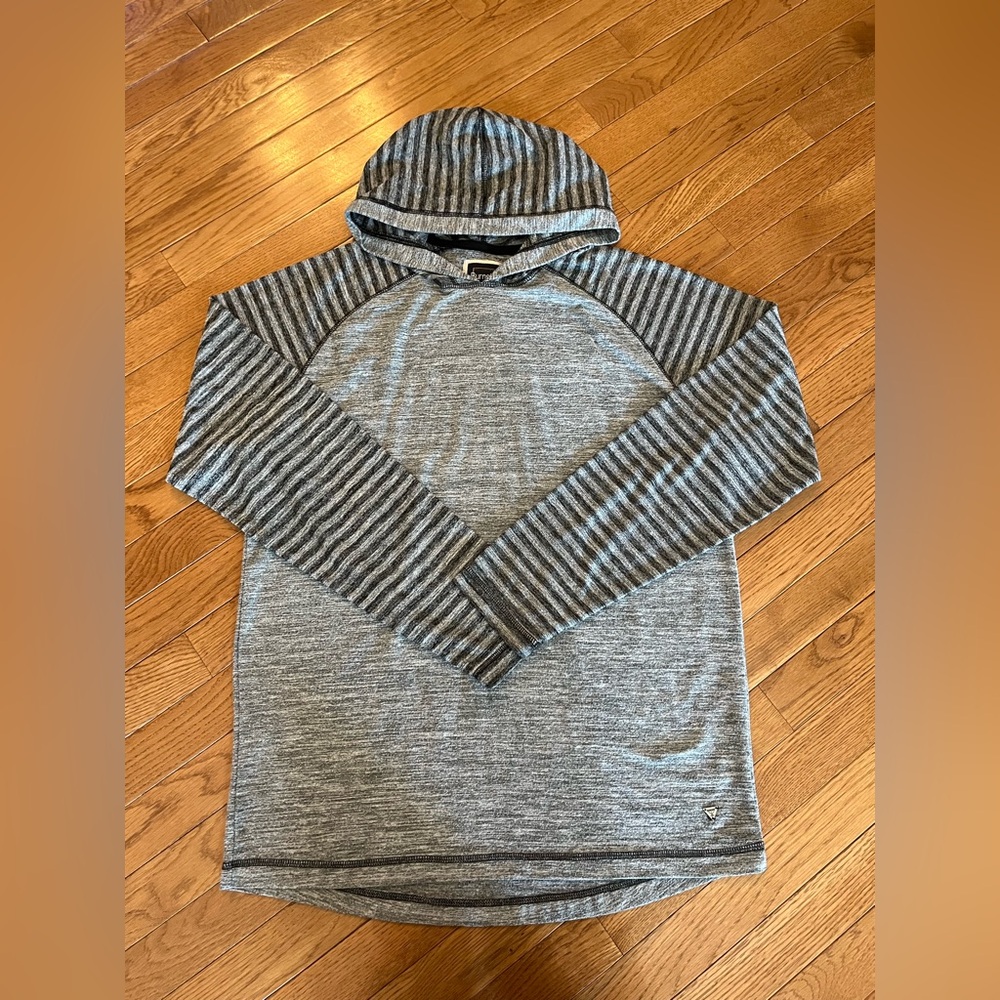 Men’s Burnside long sleeve shirt with hoodie size large